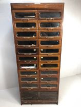 Mid-century oak haberdashery or shop keeper’s cabinet, by Clements, Newling & Co. Ltd. of London,