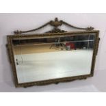 Regency design gilt framed wall mirror, approx 98cm x 78cm