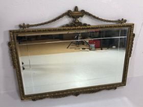 Regency design gilt framed wall mirror, approx 98cm x 78cm
