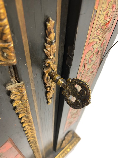 Antique Furniture, 19th century French Ebonised Boulle work Cabinet, brass work in need of - Image 18 of 22