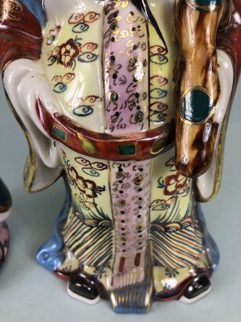 Chinese Ceramics, two late 20th century Chinese Figures of Immortals both approximately 32cm high - Image 4 of 16