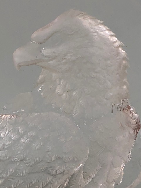 Scandinavian art glass intaglio in clear glass of an Eagle with Royal Krona Sweden label, and a - Image 4 of 10