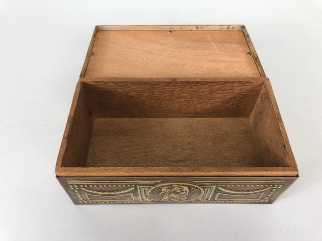 Vintage Boxes, three decorative boxes, being an early 20th century leather collar box, a brass - Image 11 of 13