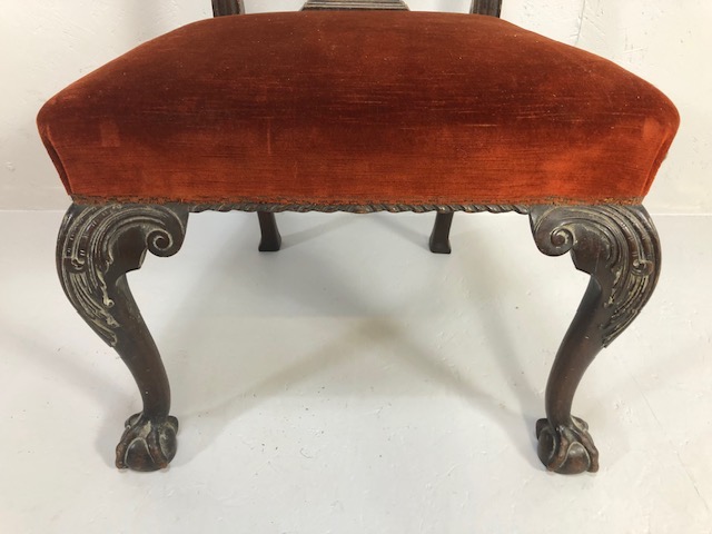 Antique furniture, late 18th early 19th century side/ dining chair of larger proportions, carved - Image 8 of 8