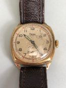 Vintage 9ct Gold watch by Maker RONE model Sportsman A/F