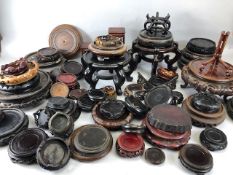 Oriental Antique interest, a quantity of traditional oriental wooden antique and vintage display