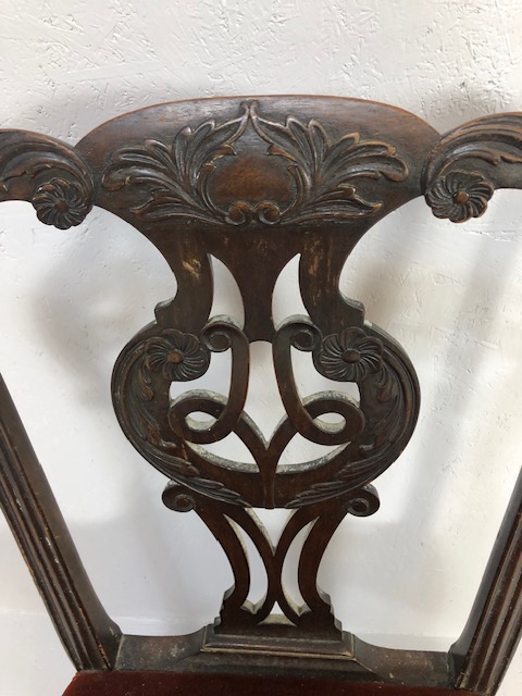 Antique furniture, late 18th early 19th century side/ dining chair of larger proportions, carved - Image 3 of 8