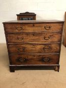 Victorian chest of four drawers, approx 85cm x 49cm x 86cm tall