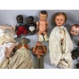 Vintage and antique dolls, collection of baby dolls in composite materials mostly pre 1940, black