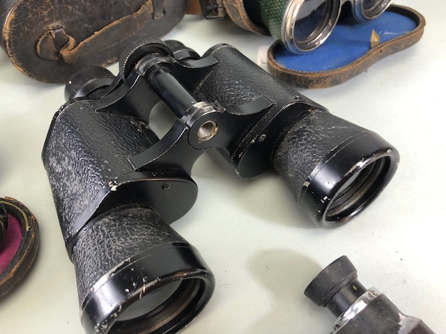 Vintage Binoculars and opera glasses, mostly in their cases, to include Zenith and Boss makes, 6 - Image 3 of 7