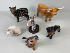 Collectable China, Beswick Highland cow marked Beswick England to front hoofs,(cracked horn),