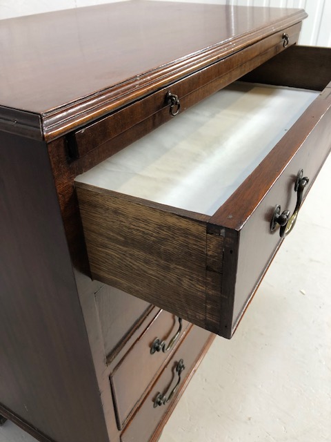 Small chest of four drawers with folding slide and metal handles approx 75 x 44 x 81cm - Image 6 of 6