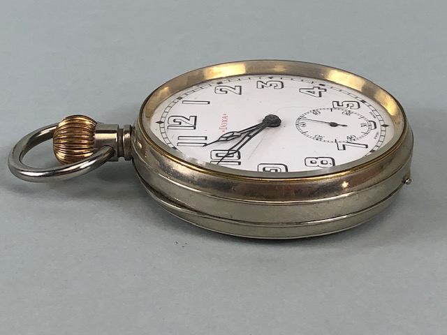 Antique Goliath watch by Doxa, Arabic numerals on a white face with secondary dial, in a bedside / - Image 12 of 19