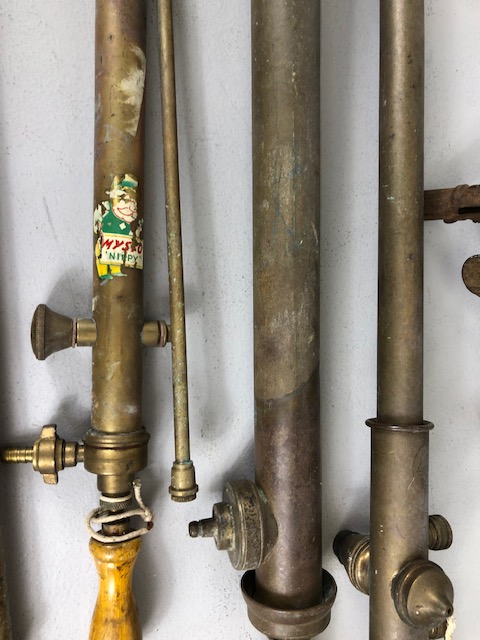 Collection of Antique and vintage brass garden sprayers, seven in total various makers and a cast - Image 8 of 10