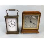 Elliot Mahogany Mantle clock and a French Carriage clock
