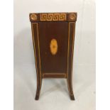 Antique Furniture, Regency style mahogany square stick stand on slayed legs of Neo Classical