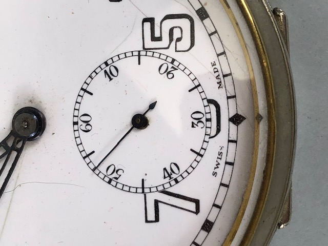 Antique Goliath watch by Doxa, Arabic numerals on a white face with secondary dial, in a bedside / - Image 10 of 19