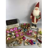Antique and vintage Christmas decorations, a collection of late 19th and early 20th Century tree