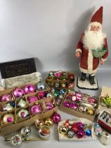 Antique and vintage Christmas decorations, a collection of late 19th and early 20th Century tree