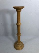 Pine Turned plant stand or torchiere approx 102cm tall