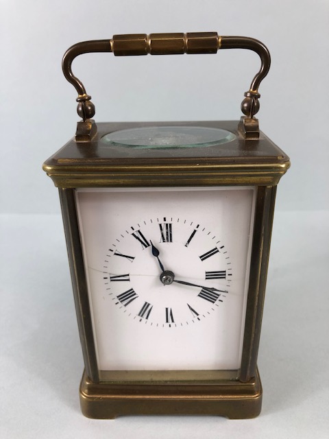 Elliot Mahogany Mantle clock and a French Carriage clock - Image 2 of 12