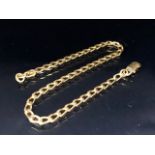 18ct gold curb link bracelet approx 18cm in length and 4.7g (A/F)