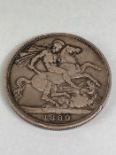 United Kingdom 1 Crown coin dated 1889