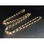 9ct Gold oval link chain approximately 30" 5.4g