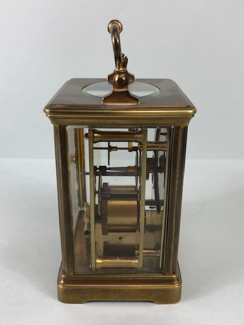 Elliot Mahogany Mantle clock and a French Carriage clock - Image 8 of 12