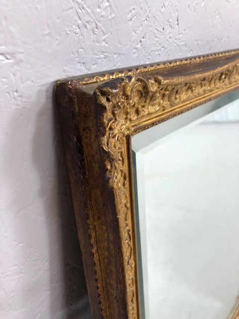 Gilt framed mirror with Bevel edge approx 59 x 47cm - Image 3 of 4