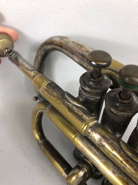 Musical instruments, plated brass Cornet by R J Ward & Sons, 10 St Ann Street Liverpool - Image 5 of 9