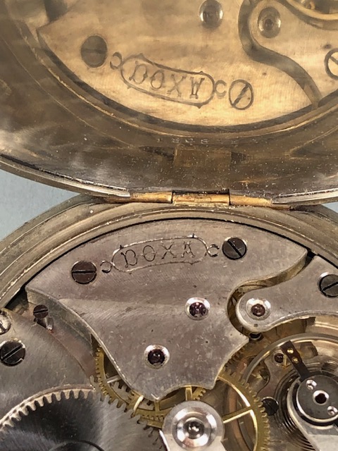 Antique Goliath watch by Doxa, Arabic numerals on a white face with secondary dial, in a bedside / - Image 19 of 19