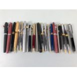 Vintage Pens, collection of vintage 1980s ball point pens, Fountain pens, and propelling Pencils, by