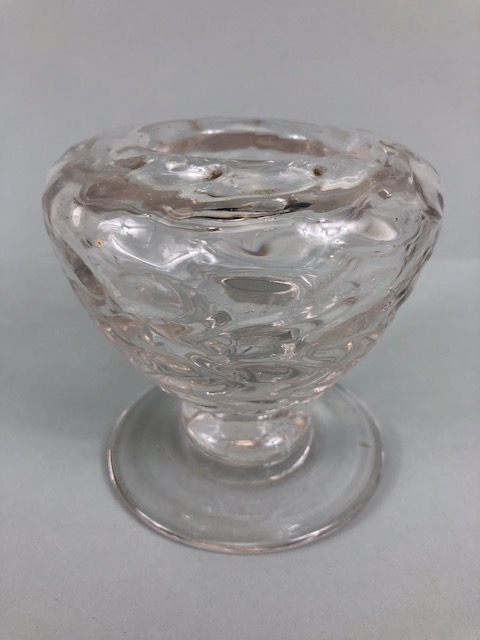 Art Glass, 1930s Brierley glass posy vase designed by Constance Spry, etched signature to base,