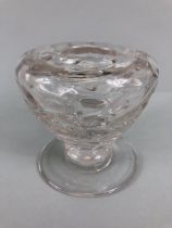 Art Glass, 1930s Brierley glass posy vase designed by Constance Spry, etched signature to base,