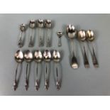 Silver Hallmarked spoons to include apostle, fancy and salt, 13 items approximately 131.3g