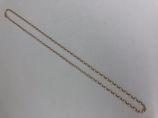 9ct Gold oval link chain approximately 30" 5.4g - Image 3 of 4