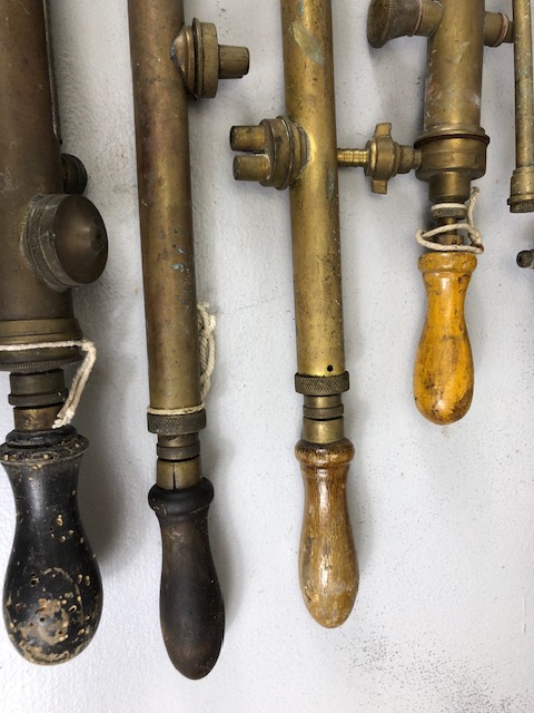 Collection of Antique and vintage brass garden sprayers, seven in total various makers and a cast - Image 6 of 10