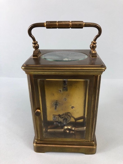 Elliot Mahogany Mantle clock and a French Carriage clock - Image 5 of 12