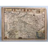 Antique Map of Kent by the famous Cartographer John Speed, unframed approximately 53 x 40cm