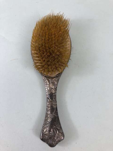 Silver, Silver hallmarked hand mirror and Hair brush both A/F - Image 9 of 9