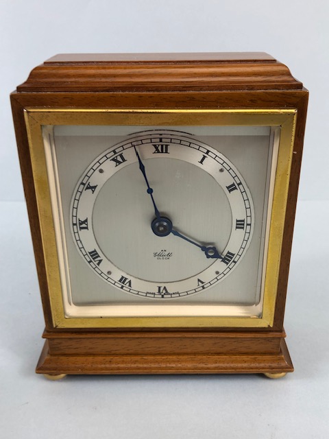 Elliot Mahogany Mantle clock and a French Carriage clock - Image 9 of 12