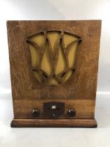 Vintage Radio, early 20th century Lotus AC2 Valve Electric Radio No 4277, in art Decco style