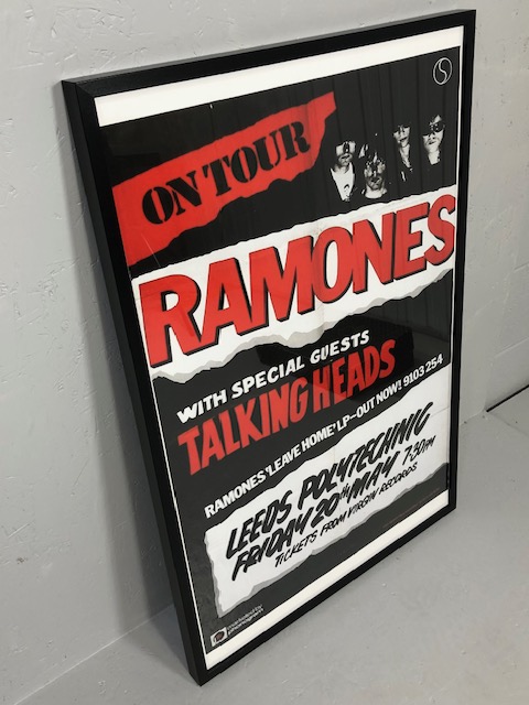 Rock, Punk, Pop Memorabilia, Ramones with support by Talking Heads Gig Poster for Leeds - Image 2 of 4