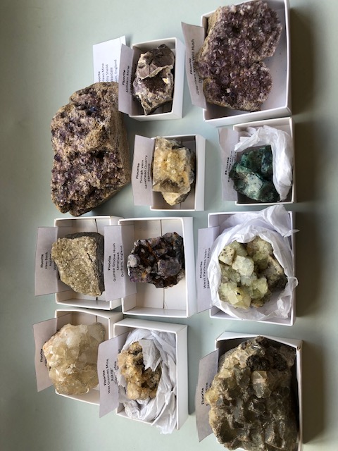 Minerals, Geology ,Crystal interest, collection of Fluorite crystals specimens from the North of