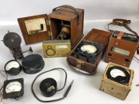 Antique and vintage technology Engineering, interesting collection of various dials and gages,