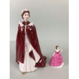 Royal Worcester 2006 Queen Elizabeth ll Figure with box, and a Coalport Minuets figure Jessica in
