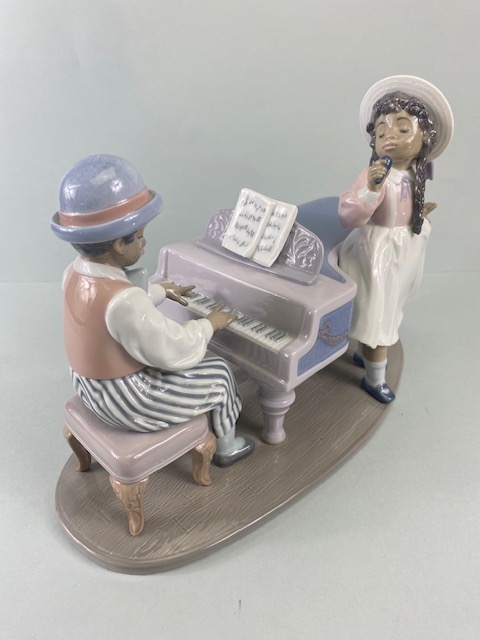 Lladro porcelain figure 05930 jazz duo in original box - Image 2 of 10