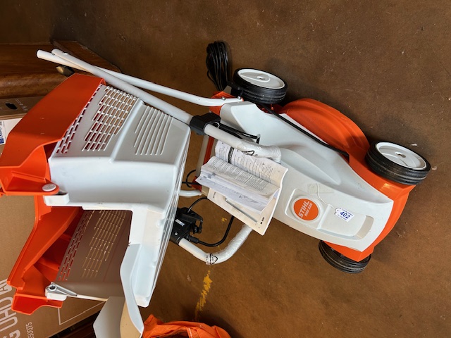 Unused as new STIHL RME 235 electric lawnmower with instructions