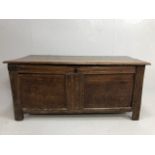 Antique Furniture late 18th early 19th Century Oak and Elm Coffer / Chest approximately 126 x 60 x